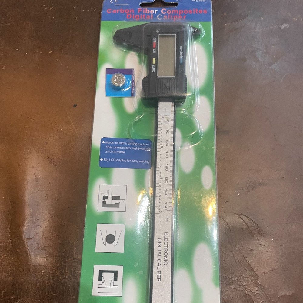 Carbon Fiber Composites Digital Caliper LCD Display Lightweight